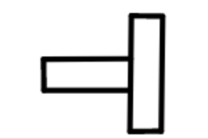 Centre frame angle steel 28mm - 39519