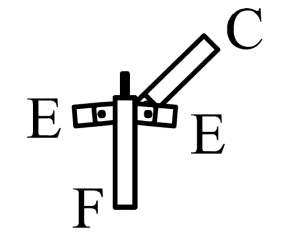 Centre angle steel 22 mm - 38040